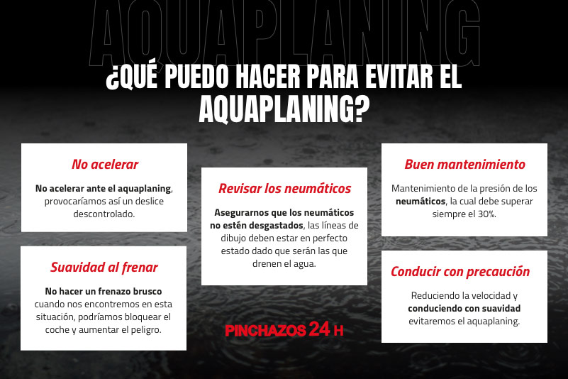 qué puedo hacer para evitar el aquaplaning